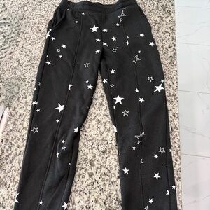 NEW WITH TAGS CHASER BLACK SWEATPANTS JOGGERS W/ STARS SIZE SMALL S